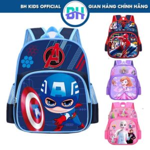 Balo mẫu giáo chống thấm nước BH Kids, hoạt hình 3D - Dành cho bé mẫu giáo, mầm non - BHS60