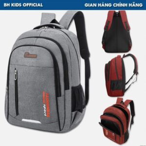 Balo nam nữ Sport thể thao BH Kids, cá tính, đựng được laptop 15.6 inch, quai đeo bản rộng, vải Oxford chống nước- CH150